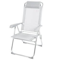 Folding Chair Aktive Reclining Grey 44 x 101 x 55 cm