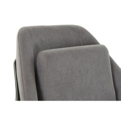 Armchair DKD Home Decor Black Grey Metal 75 x 76 x 82 cm