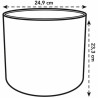 Plant pot Elho 24,7 x 24,7 x 23,3 cm Black Anthracite polypropylene Plastic Circular