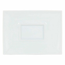 Flat Plate Inde Gourmet Porcelain White 29,5 x 22 x 3 cm (6 Units)