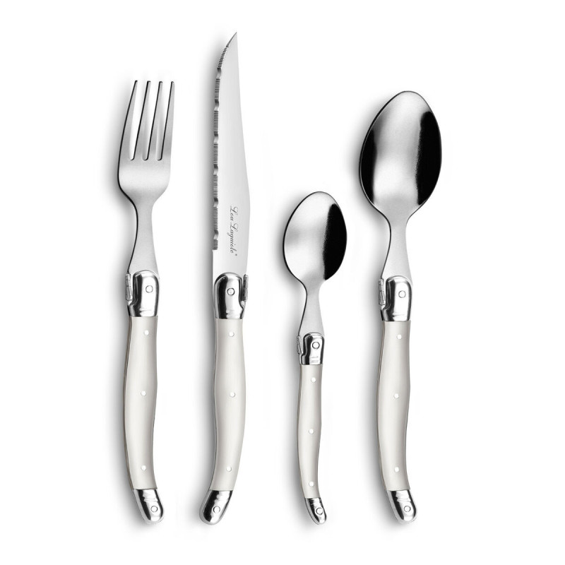 Cutlery Set Lou Laguiole Rustic 24 Pieces Bicoloured Metal