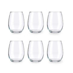 Set of glasses Amber Transparent Glass 350 ml (4 Units)