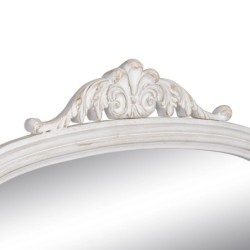 Wall mirror 103 x 5 x 108 cm Crystal Wood White