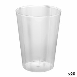 Set of reusable glasses Algon Cider Transparent 10 Pieces 480 ml (20 Units)