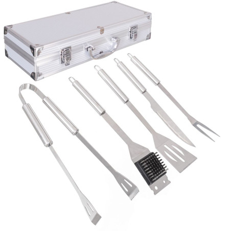 BBQ Utensils Kit with Case Stainless steel 37 x 16 x 8 cm