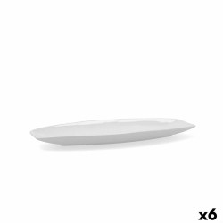 Serving Platter Quid Gastro White Ceramic 35,5 x 15,8 x 2,8 cm (6 Units) (Pack 6x)