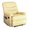 Massage Relax Chair Astan Hogar Manual Cream Synthetic Leather