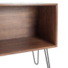 Sideboard Blue Metal Wood Brown 120 x 40 x 80 cm