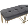 Bench DKD Home Decor   Grey Metal Velvet (120 x 40 x 47 cm)