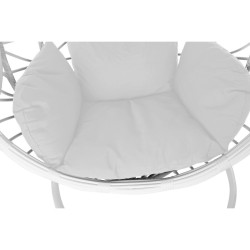 Hanging garden armchair DKD Home Decor 100 x 120 x 195 cm 110 x 110 x 210 cm synthetic rattan Aluminium White