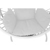 Hanging garden armchair DKD Home Decor 100 x 120 x 195 cm 110 x 110 x 210 cm synthetic rattan Aluminium White