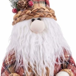 Christmas bauble Multicolour Polyfoam Fabric Father Christmas 14 x 13 x 36 cm