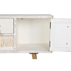 Sideboard DKD Home Decor Fir Cotton White (120 x 35 x 80 cm)