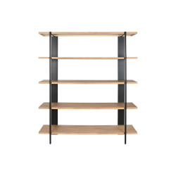 Shelves Home ESPRIT Black Metal Fir 160 x 42,5 x 190 cm