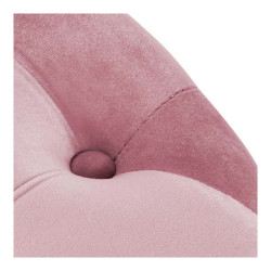 Footrest DKD Home Decor Pink Velvet MDF Wood Glam (2 pcs)