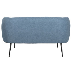 Sofa DKD Home Decor Blue Black Foam Wood Metal Velvet Scandi 129 x 75 x 73 cm