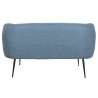 Sofa DKD Home Decor Blue Black Foam Wood Metal Velvet Scandi 129 x 75 x 73 cm