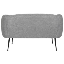 Sofa DKD Home Decor Black Grey Foam Wood Metal Velvet Scandi 129 x 75 x 73 cm