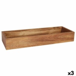 Drawer Organizer Viejo Valle Squared Acacia 53 x 16,2 x 7,5 cm (3 Units)