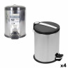 Waste bin Confortime Silver Metal 4 Units 5 L 20 x 27,5 cm (20 x 20 x 27,5 cm)