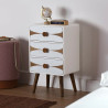 Stool Versa Light Pink Wood 33 x 47 x 33 cm