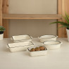 Saucepan Quid Cocco White Ceramic 19 x 10,5 x 5 cm (12 Units) (Pack 12x)