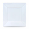 Set of reusable plates Algon Squared White Plastic 23 x 23 x 2 cm (48 Units)