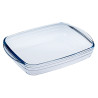 Rectangular Mould Ô Cuisine Ocuisine Vidrio Transparent Glass 28 x 20 x 5 cm Rectangular (6 Units)