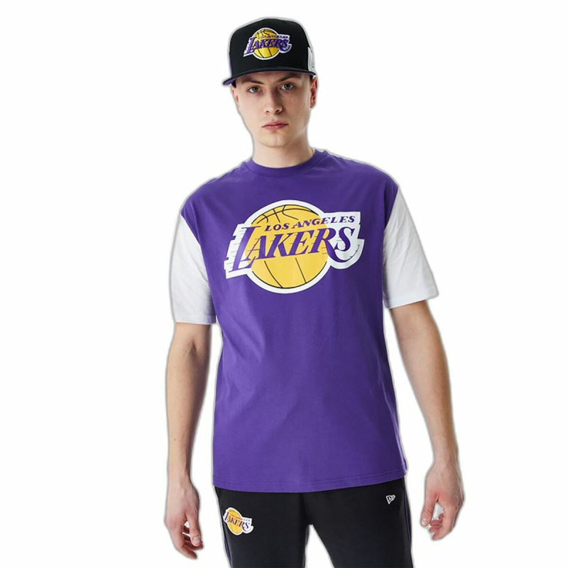 Men’s Short Sleeve T-Shirt New Era NBA Colour Insert LA Lakers Purple