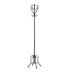 Coat rack Black Metal (30 x 180 x 30 cm)