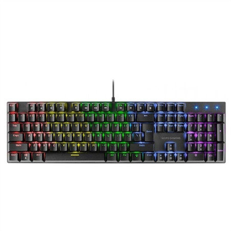 Keyboard Mars Gaming MK422 Spanish Qwerty RGB Black