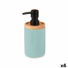 Soap Dispenser Blue Wood Resin Plastic (6 Units)