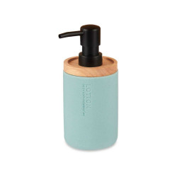 Soap Dispenser Blue Wood Resin Plastic (6 Units)