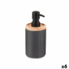 Soap Dispenser Black Wood Resin Plastic (6 Units)