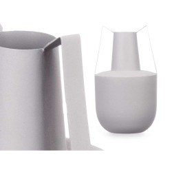 Vase With handles Grey Steel 14 x 24 x 14 cm (6 Units)