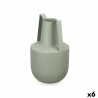 Vase With handles Green Steel 14 x 24 x 14 cm (6 Units)