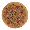 Pouffe Mandala Brown MDF Cork (34 x 39 x 34 cm)