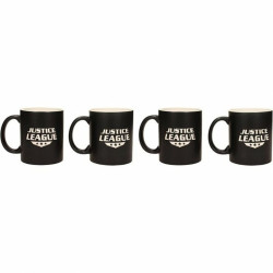 Set of Mugs SD Toys Universo DC Black (4 Pieces)