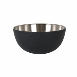 Salad Bowl Quttin Crocodile Black Steel 19,2 x 9 cm (12 Units)