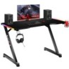 Desk Huzaro HZ-Hero 2.5 RGB Black Aluminium Steel 120 x 60 cm