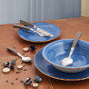 Deep Plate Quid Vita Blue Ceramic (ø 21,5 cm) (12 Units)