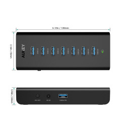 USB Hub Aukey CB-H3 Black