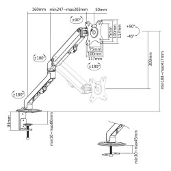 Screen Table Support MacLean MC-906 17" 27"