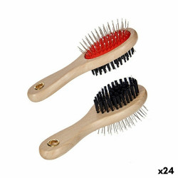 Dog Brush Red Black Brown Steel Plastic (9 x 5 x 21 cm) (24 Units)