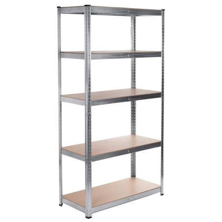 Shelves Greenblue GB378 180 x 90 x 40 cm Grey Galvanised Steel MDF Wood 75 Kg