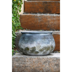 Vase Home ESPRIT Grey Terracotta Oriental 27 x 27 x 16,5 cm