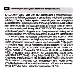 Cat food Royal Canin Sensitivity Control Duck Rice 1,5 Kg