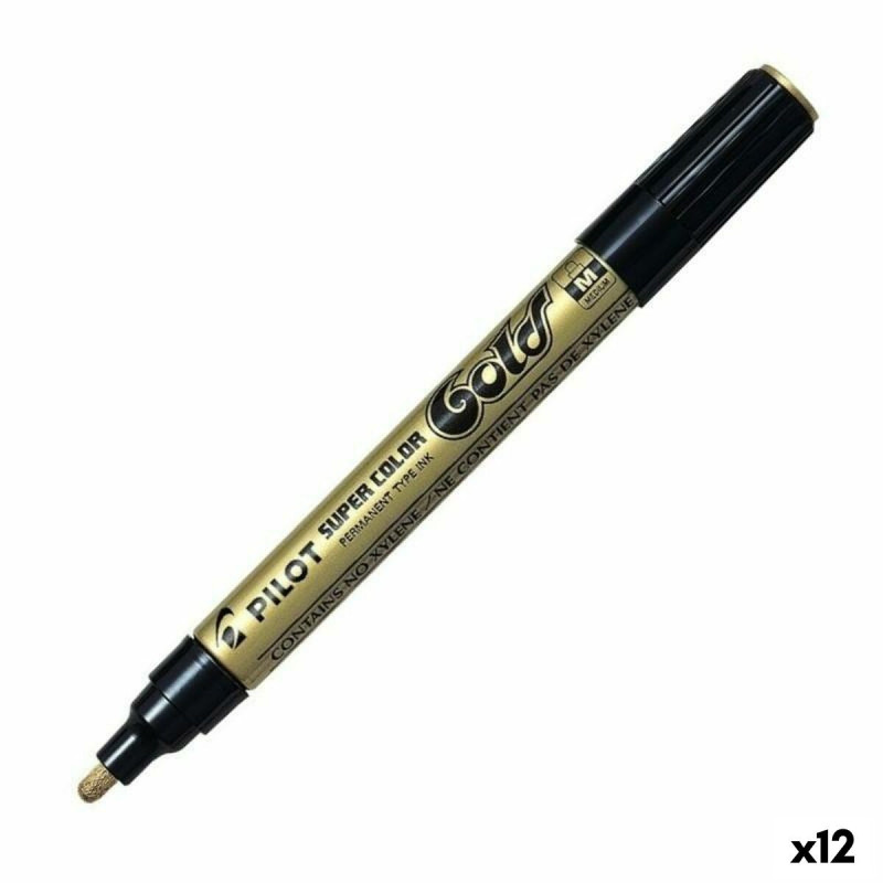 Permanent marker Pilot Golden (12 Units)