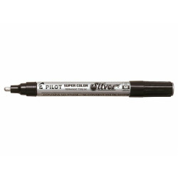 Permanent marker Pilot Disposable Silver (12 Units)