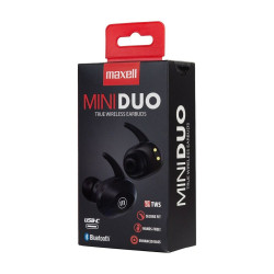 Headphones with Microphone Maxell MINI DUO Black